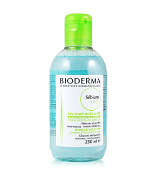 محلول میسلار پاک کننده آرایش و آلودگی صورت مدل Sebium H2O حجم 250 میلی لیتر بایودرما
