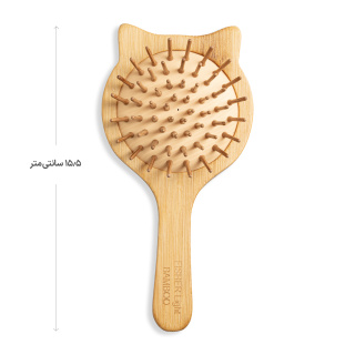 برس مو چوبی کودک بامبو مدل Kidcat فیشر لایت - 02