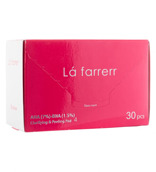 پد پاکسازی و لایه بردار پوست شماره 4 لافارر حاوی 7% AHA و 1/5% BHA بسته 30 عددی - 02
