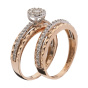 ست حلقه و پشت حلقه طلا 18 عیار زنانه مدل MR0923 سایز 54