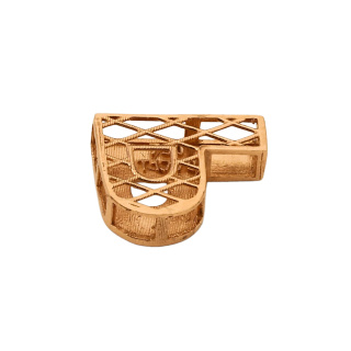 آویز گردنبند طلا 18 عیار زنانه طرح حرف P کد MM2145 - 01