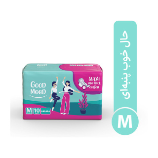 نوار بهداشتی مکسی نیمه ضخیم سایز متوسط 10 عددی گود مود - 02