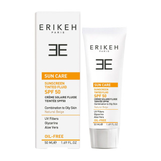 فلوئید ضد آفتاب بژ طبیعی و فاقد چربی اریکه دارای spf50 حجم 50 میلی لیتر - 01