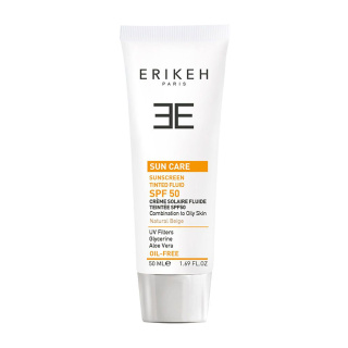 فلوئید ضد آفتاب بژ طبیعی و فاقد چربی اریکه دارای spf50 حجم 50 میلی لیتر