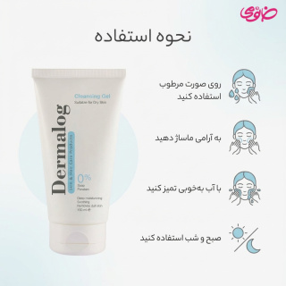 ژل شستشو پوست خشک 150میل درمالوگ - 02