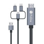 کابل تبدیل HDMI به USB-C و Micro USB و Lightning مدل PCH70
