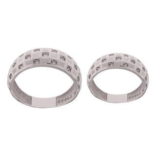 ست حلقه طلا 18 عیار زنانه و مردانه مدل MR1360 مهر گالری