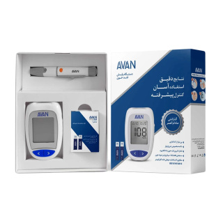 دستگاه تست قند خون مدل AGM01 با 10 عدد نوار تست آوان - 02