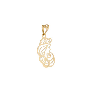 آویز گردنبند طلا 18 عیار زنانه طرح دختر مدل MM1980 - 01