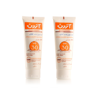لوسیون ضد آفتاب آردن SPF30 فاقد چربی 75 میلی لیتر بسته 2 عددی