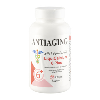 سافت ژل مدل Liqui Calcium 6 Plus بسته 60 عددی آنتی ایجینگ