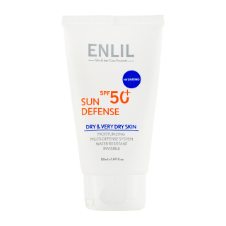 کرم ضد آفتاب بی رنگ مدل Sun Defense مناسب پوست خشک حجم 50 میلی لیتر انلیل