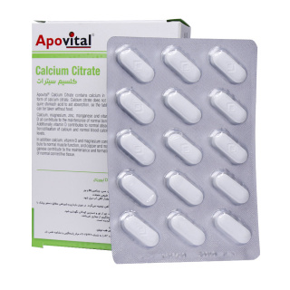 قرص Calcium Citrate همراه با منیزیم زینک و ویتامین D بسته 30 عددی آپوویتال - 01