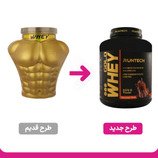 پودر پروتئین وی گلد رانتک با طعم شکلات وزن 2270 گرم - 01
