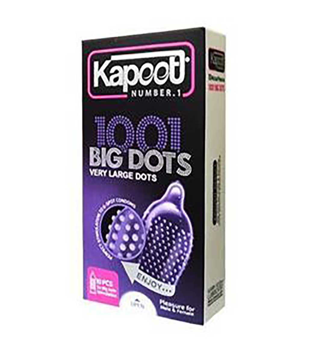 کاندوم مدل BIG DOTS بسته 10 عددی