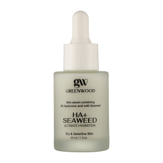 سرم آبرسان مدل HA + Seaweed حاوی هیالورونیک اسید و جلبک دریایی حجم 30 میلی لیتر گرین وود