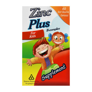کپسول سلامت مو دانا مدل Zinc Plus B Complex مناسب کودکان و نوجوان بسته 60 عددی