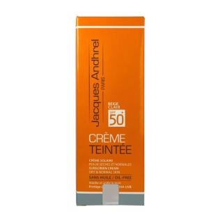 کرم ضد آفتاب رنگی ژاک آندرل پاریس SPF 50 مناسب پوست های خشک و معمولی حجم 50 میلی لیتر - 01