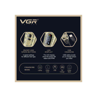 ماشین اصلاح موی سر و صورت وی جی آر مدل V-643 مجموعه دو عددی - 04