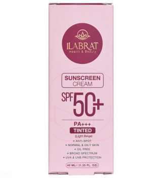 کرم ضد آفتاب رنگی ایلابرت با SPF50 مناسب پوست چرب و نرمال حجم 40 میلی لیتر - 02