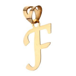آویز گردنبند طلا 18 عیار زنانه طرح حرف لاتین F مدل MM1645 - 01