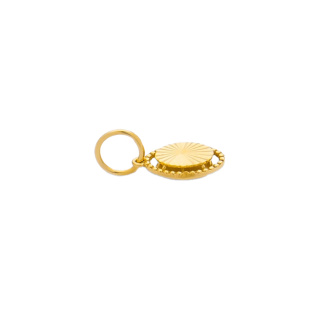 آویز گردنبند طلا 18 عیار زنانه طرح بیضی کد MM2228 مهر گالری - 02