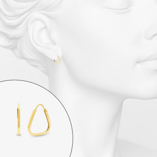 گوشواره حلقه ای طلا 18 عیار زنانه مدل ME1250 مهر گالری - 01