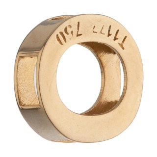 آویز گردنبند طلا 18 عیار زنانه مدل MM1521 طرح حرف لاتین 3 بعدی O - 02