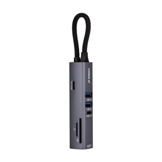 هاب هفت پورت USB C مدل HR 53 هیسکا - 01