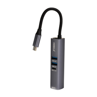 هاب هفت پورت USB C مدل HR 53 هیسکا - 02