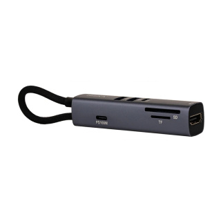 هاب هفت پورت USB C مدل HR 53 هیسکا - 03