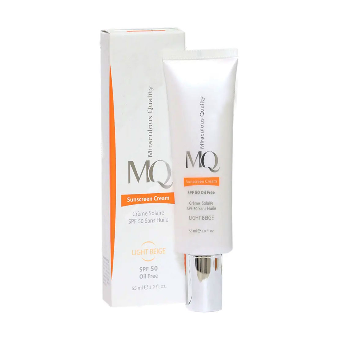 کرم ضد آفتاب رنگی ام کیو با SPF50 مناسب پوست چرب و مستعد جوش و آکنه حجم 55 میلی لیتر نمای ۲