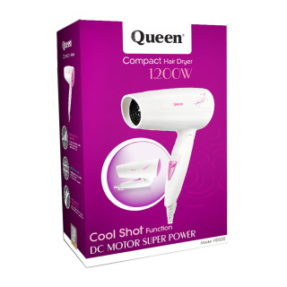 سشوار تاشو مسافرتی 1200 وات مدل HD320 کوئین - 07