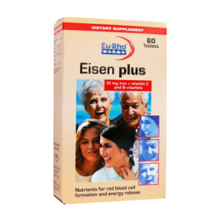 پک 6 عددی قرص آهن مدل Eisen Plus بسته 60 عددی یوروویتال - 01