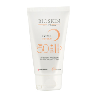 کرم ضد آفتاب رنگی بایو اسکین با SPF50 مناسب پوست چرب و مختلط حجم 40 میلی لیتر