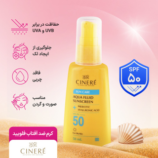 کرم ضد آفتاب فلویید بی رنگ با SPF 50 حجم 50 میلی لیتر سینره - 05