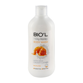 شامپو بدن کرمی مدل Milky Honey مناسب پوست خشک حجم 400 میلی لیتر بیول