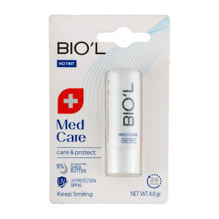 بالم لب بی رنگ مدل Med Care با SPF15 وزن 4.8 گرم بیول
