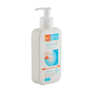ژل اسکراب لایه بردار مدل Acne Solution مناسب پوست چرب و جوش دار حجم 235 میلی لیتر نو آکنه - 02