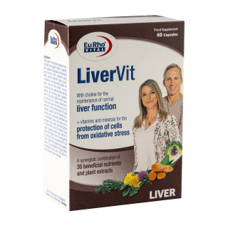 کپسول گیاهی Liver Vit بسته 60 عددی یوروویتال