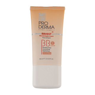 کرم مرطوب کننده رنگی پرودرما با SPF40 مناسب پوست چرب حجم 40 میلی لیتر