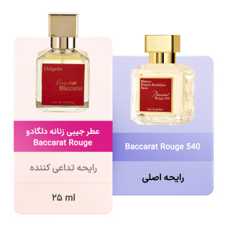 عطر جیبی زنانه مدل Baccarat Rouge سفید حجم 25 میلی لیتر دلگادو - 03