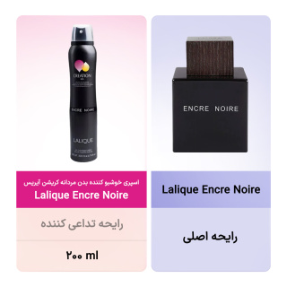 اسپری خوشبو کننده بدن مردانه مدل Lalique Encre Noire حجم 200 میلی لیتر کریشن آیریس - 01