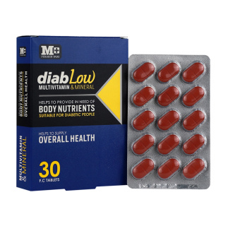 قرص مولتی ویتامین مدل Diab Low مناسب افراد دیابتی بسته 30 عددی ام پلاس - 01