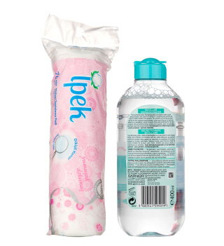 پک پد آرایش پاک کن 70 عددی ایپک به همراه میسلار واتر pure active حجم 400 میل گارنیر - 01