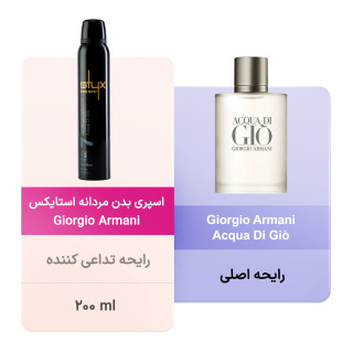 اسپری بدن مردانه مدل Giorgio Armani حجم 200 میلی لیتر استایکس - 03