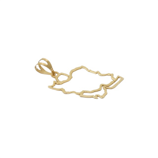 آویز گردنبند طلا 18 عیار زنانه طرح MM2273 نقشه ی ایران - 01