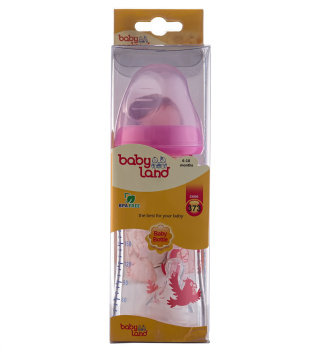 شیشه شیرخوری فاقد BPA کد 373 حجم 240 میل ارسال با رنگ رندوم بی بی لند