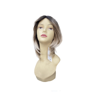کلاه گیس مو مصنوعی مدل لیر کوتاه چتری پرده ای کد P1703 رنگ سامبره