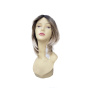 کلاه گیس مو مصنوعی مدل لیر کوتاه چتری پرده ای کد P1703 رنگ سامبره